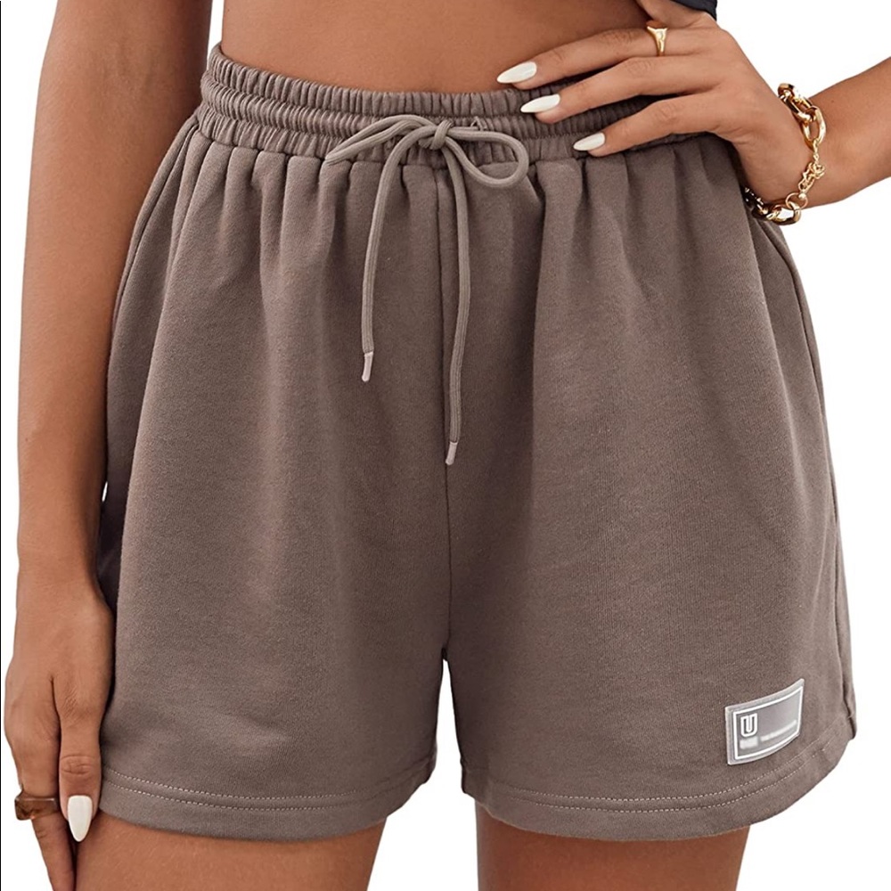 Mocha brown sweat shorts NWT
